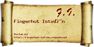 Fingerhut István névjegykártya